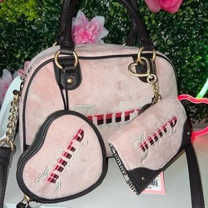🩷🍒Juicy couture pink bowler bag set